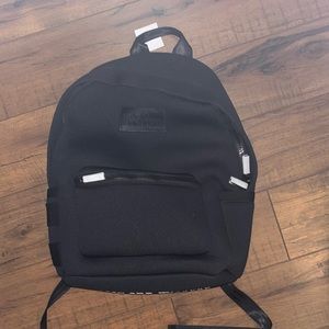 Two Blind Brothers Backpack Black Logo Zipper closure euc